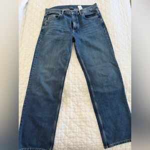 Massimo Dutti Blue Straight-Leg Jeans